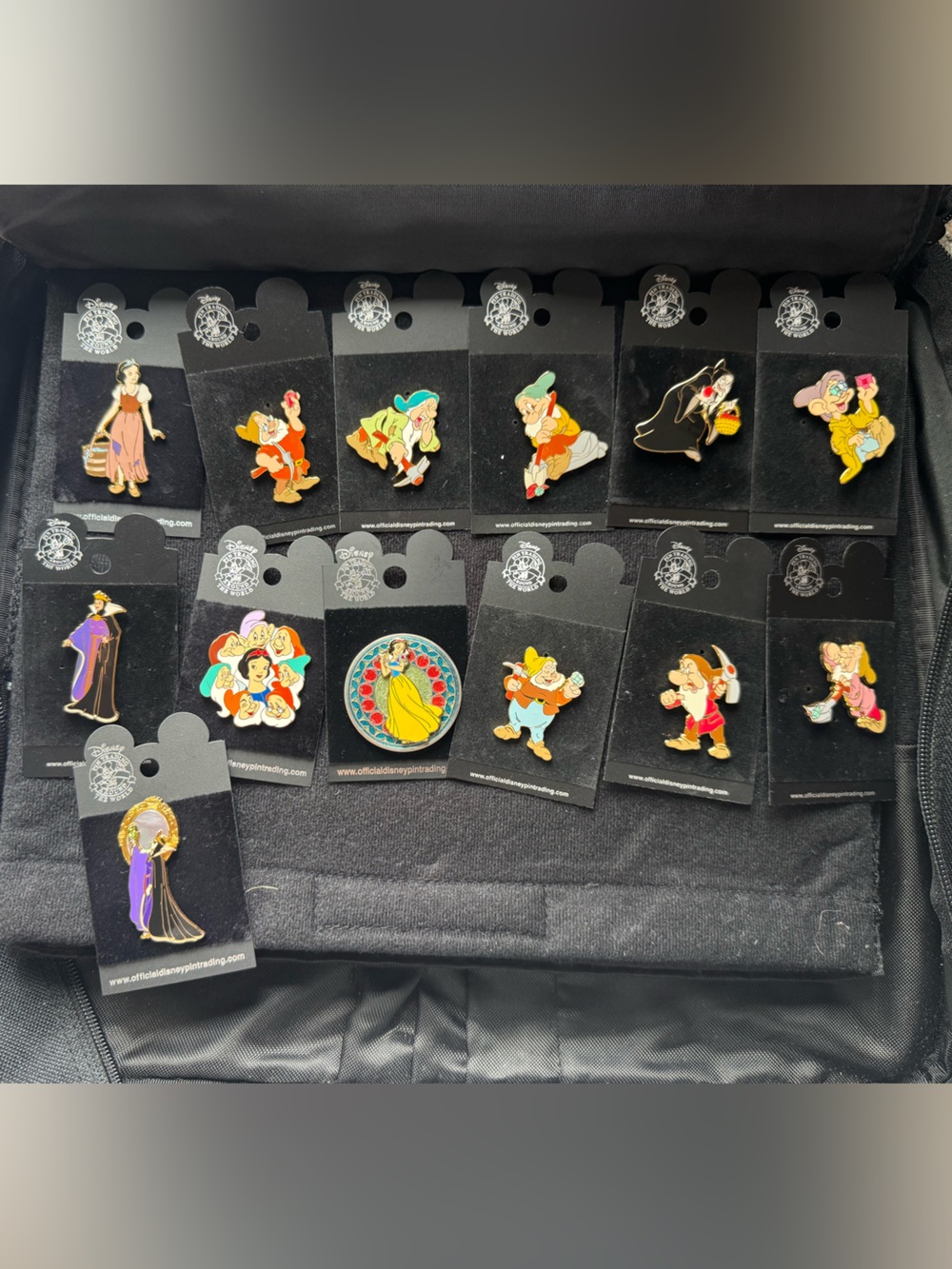 Vintage 2000s Snow White and the Seven Dwarves Maleficent Disney Trading Pins